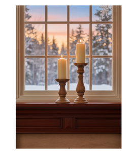 Portavelas de Madera, Elegante Decoración para el Hogar, Soporte para Interiores Modernos y para Regalo - Product Image 1