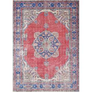 Alfombras de Lana Anudadas a Mano de Gran Tamaño, Diseño de Medallón Rojo y Naranja, para Sala de Estar o Pasillo - Pae-2003 - Product Image 1