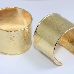 Brazalete de latón crudo de 69 mm con diseño moderno hecho a mano, brazalete ancho en bruto con canal para incrustaciones, artesanía MS MS-WC-001 personalizable - Product Image 1