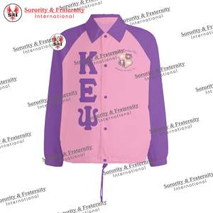 เสื้อโค้ท Kapa Epsilon PSI สำหรับผู้ชายเสื้อโค้ทแจ็คเก็ตโลโก้แบบกรีกออกแบบได้ตามต้องการขนาดใหญ่พิเศษเสื้อโค้ชเสื้อแจ็คเก็ตกันลมเสื้อโค้ท - Product Image 5