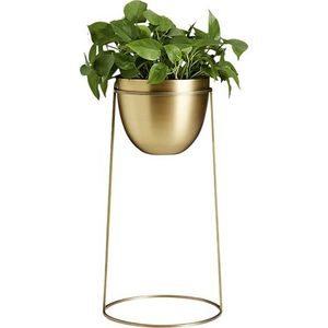 Jardinière en métal design avec un style industriel élégant et un revêtement noir mat ultra-moderne pour un décor contemporain - Product Image 1
