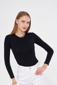 Camiseta interior de manga larga con cuello redondo para mujer - Product Image 2