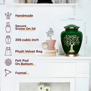 โถใส่เถ้ากระดูกสำหรับเผาเถ้ากระดูกของมนุษย์สำหรับใส่เถ้ากระดูกโกศสวยงามสำหรับผู้ชายหรือผู้หญิงเด็กและสัตว์เลี้ยง - Product Image 2