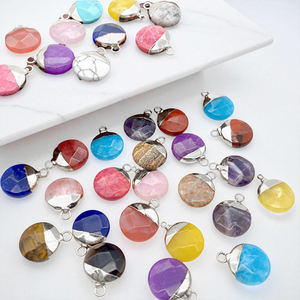 925 argent Sterling facettes Rhodochrosite pierre précieuse pendentif bricolage Style religieux plaqué or fabrication de bijoux en gros pendentif fin - Product Image 2