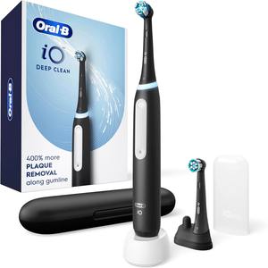 Oral-B iO Deep Clean Brosse à dents électrique Noir iO Série 3 Rechargeable 2 têtes de brosse Etui de voyage Capteur de pression - Product Image 1