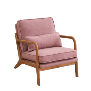 Nordic Scandinavian Upholstered Dining Chair Wooden Armchair <b>Cushioned</b> Eco-Friendly Semicircular for Home Hotel Restaurant - Product Image 4