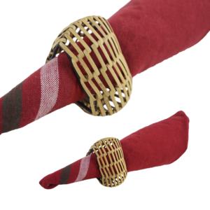 Anneaux de serviette à la mode de haute qualité porte-serviettes en rotin classiques nouvellement conçus fêtes de mariage restaurants décorations de table - Product Image 6