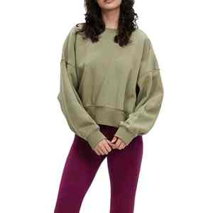 Sweat-shirt à col rond pour femmes Mode personnalisée à manches longues quantité minimale de commande bas Emballage personnalisé et logo avant Sweat-shirt durable pour les femmes - Product Image 2