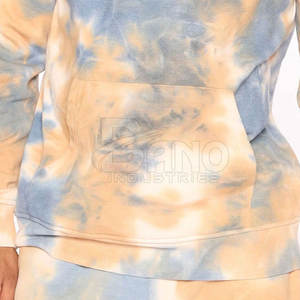 เสื้อฮู้ดดี้ไซส์ XS ผลิตจากโรงงาน ลายมัดย้อม สไตล์พรีเมียม ผ้าฝ้ายผสมโพลีเอสเตอร์เนื้อนุ่ม กันลม พิมพ์ลายเรียบ ผ้าฟลีซ เหมาะสำหรับฤดูใบไม้ร่วง สำหรับผู้ชาย - Product Image 5