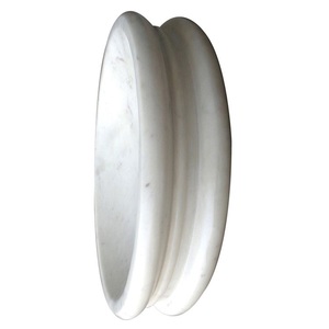 Bol en marbre blanc artisanal, finition polie, bol décoratif pour fruits, collations et centre de table pour la maison, prix de gros - Product Image 6