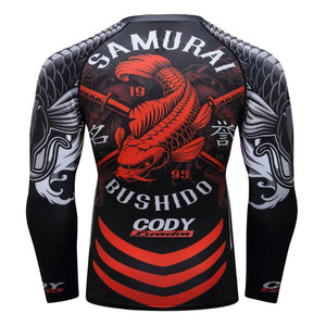 T-shirt Rash Guard Unisexe à Manches Longues pour MMA, Haut de Compression BJJ Imprimé Personnalisé, Technologie de Tissu OEM, Marque Personnalisée pour Hommes et Femmes - Product Image 1
