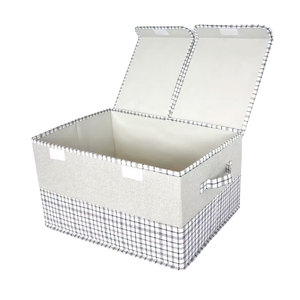 Boîtes Paniers de rangement en tissu avec poignées en corde pour garde-robe vêtements pliable grande boîte à bijoux Cube de rangement en tissu - Product Image 5
