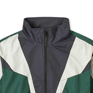 Usine personnalisée hommes Street Wear coupe-vent survêtement fermeture éclair avant bloc de couleur garnitures élastiques 100% vestes en nylon - Product Image 4