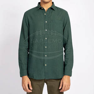 Men's Cotton Flannel <b>Button</b> <b>Shirt</b>-Breathable Casual Summer <b>Shirt</b> High Quality 240g Customizable Options Everyday Comfort Modern - Product Image 1