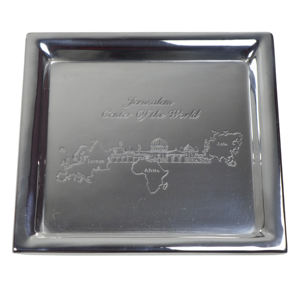 Bandeja de Servicio de Diseño Multimaterial, Decoración del Hogar, Decoración para Fiestas, Bodas y Festividades, Bandeja de Metal Sólido - Product Image 5