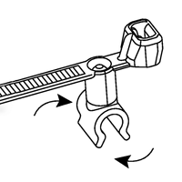 T50SVC4S Attache-câble noir en nylon 66 autobloquant protégé contre les UV avec support de tuyau/tube torsadé à 360 ° pour regrouper des articles de 2 à 35mm.