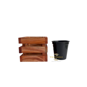 Sustainable <b>Wooden</b> Plant Pot Solid Wood Handmade Planter For Home Office And Garden Use - Product Image 4