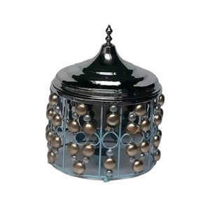 เครื่องอุ่นอาหารจานก้นลึกทรงกลมดีไซน์ลายนูนสีและขนาดพิเศษสไตล์อาหรับ - Product Image 5