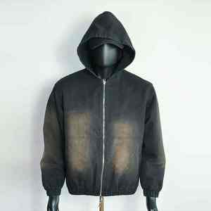 Sudaderas con Capucha para Hombre, Color Negro, Lavado Ácido, Personalizadas, de Alta Calidad, Extra Grandes, Gruesas, Deslavadas al Sol, Ligeras - Product Image 1