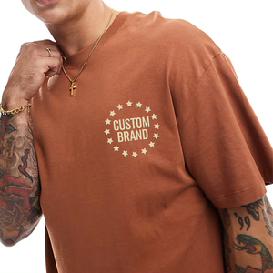 Camisetas de algodón 100% de peso pesado de calidad superior Ajuste de gran tamaño con logotipo personalizado Longitud larga y tela gruesa 260 gramos - Product Image 2