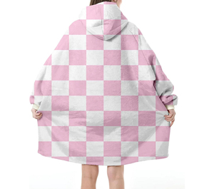 OEM Femmes Couverture Surdimensionnée À Capuche Impression Personnalisée Simple Crochet Tissé Chaud Flanelle Polaire Pull Hiver Grande Taille Convient À Tous - Product Image 6