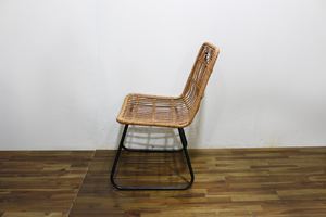 Comehome เก้าอี้เชือกหวายสานกรอบโลหะเฟอร์นิเจอร์กลางแจ้งทนทานสำหรับสวนลานบ้านและระเบียงพื้นที่พักผ่อน - Product Image 3