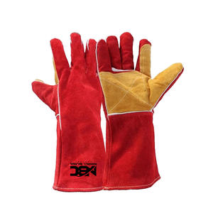 Guantes DE SEGURIDAD antideslizantes de cuero dividido de vaca de alta calidad Fabricación de fábrica al por mayor para trabajar - Product Image 4