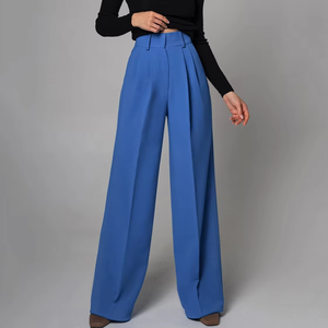 Pantalones de pierna ancha suaves de la mejor oferta para mujer, pantalones largos de cintura alta, ropa informal ancha al por mayor, pantalones Cargo para mujer - Product Image 1