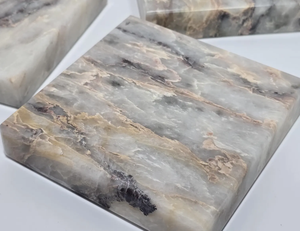 Sous-verres carrés en marbre épais de qualité supérieure Porte-boissons en pierre polie robuste pour une protection élégante de la maison et de la table de bureau - Product Image 4