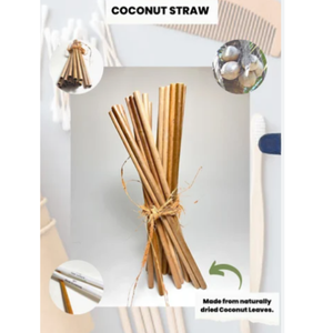 100% paille de palmier naturelle biodégradable jetable pour les boissons événements voyages mariages cafés cafés shakes café - Product Image 6