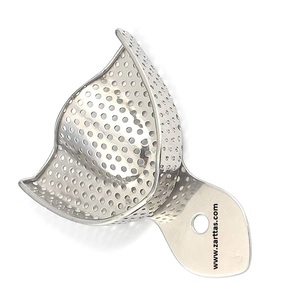 Bandeja de impresión no estéril de acero inoxidable de alta calidad para mandíbula superior Edentulous 65X46mm - Product Image 2