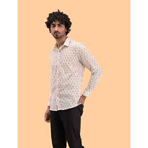 Chemise décontractée pour homme en coton imprimé à manches longues, respirante, en popeline et tissu Oxford, motifs floraux et à pois, design ODM tendance - Product Image 5