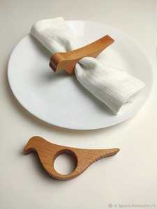 Anneaux de serviette en bois modernes et écologiques de la meilleure qualité pour les tables à manger de la maison de l'hôtel-Taille personnalisée Elegant Partyware - Product Image 2
