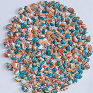 พลอยทองแดง spiny Oyster chrysocolla AAA + พลอยหลวมปรับขนาดได้ - Product Image 1