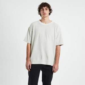 T-shirts en jersey 100% coton vintage à manches courtes et col rond, décontractés, classiques d'été, anti-rétrécissement, lavage à l'acide, impression en relief - Product Image 6