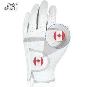 Guantes de golf con marcador magnético de hoja de arce roja, ligeros, transpirables, desmontables, para deportes al aire libre - Product Image 5