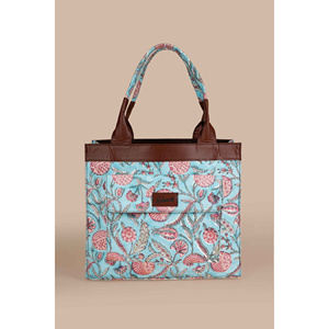 Sac à bandoulière rose vintage bohème brodé avec deux poignées - Product Image 1
