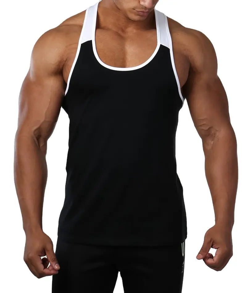 Débardeur de sport pour homme Stringer Muscle Fit Débardeurs Fitness Workout Shirt Spandex Custom Design Men Gym Workout Tank Top Singlet