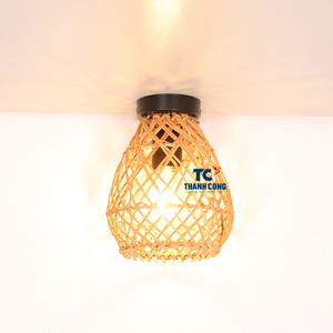 โคมไฟหวายสไตล์วินเทจฝาครอบไฟหวายสำหรับห้องนอนห้องครัวห้องรับประทานอาหารในธีมเขตร้อนและธรรมชาติ - Product Image 2
