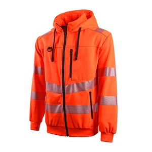 Sweat-shirt de travail unisexe pour adultes, vêtements de sécurité, sweat-shirt à capuche personnalisé à haute visibilité avec bas noir, taille grande - Product Image 4