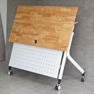 Minimilist <b>Foldable</b> Mobile <b>Office</b> <b>Desk</b> with Back Panel-HBMS001 - Product Image 6