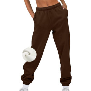 Pantalon de survêtement en molleton Baggy décontracté pour femmes Pantalon de jogging taille haute en molleton de coton lourd - Product Image 2