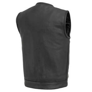 Wholesale <b>Men</b> Fashion Genuine <b>Leather</b> <b>Vest</b> Winter Use Customized Color Printing Logo Best Design <b>Men</b> <b>Leather</b> <b>Vest</b> Breathable - Product Image 6