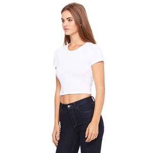 Gran oferta, camiseta sin mangas de verano de Color sólido liso coreano para mujer con logotipo personalizado, camiseta ajustada sin mangas, Tops cortos Corron para mujer - Product Image 2