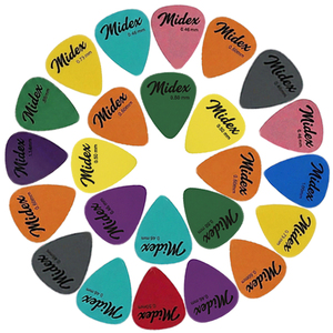 Púas de Guitarra, Bajo y Ukelele Midex PN-12, de Plástico Ligero y Duradero, Sin Recubrimiento, con Acabado Mate y Buen Agarre, con Logotipo Personalizado - Product Image 1