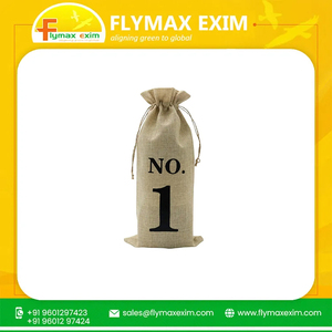 Bolsa de vino de una sola botella Bolsas promocionales de yute ecológicas con estilo a la venta El mejor precio para regalos de lujo - Product Image 2