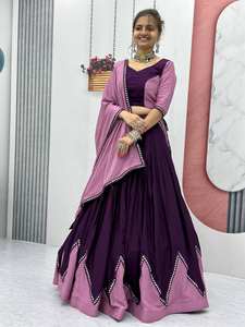 Último diseñador de alta calidad FabZone algodón encaje espejo trabajo Lahenga Choli estampado étnico para adultos bodas indio paquistaní - Product Image 5