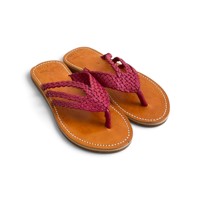 Sandales de plage plates à bout ouvert pour femme en cuir véritable tressé avec semelle intermédiaire en mousse et semelle extérieure en caoutchouc, style décontracté d'été avec bride tressée