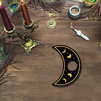 En bois lune cristal sphère présentoir sorcière trucs décor sorcière cadeaux fournitures outils magique pour boule de cristal pierres Divination
