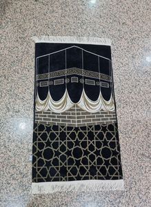 พรมละหมาดอิสลาม ผ้ากำมะหยี่เชนิลล์ ซักได้ พรมตุรกี โพลีเอสเตอร์ ทอแบบทัฟท์ ของขวัญมุสลิม ลายกะอฺบะฮ์ รอมฎอน อัฎฮา อีด มัสอัลลาห์ - Product Image 2